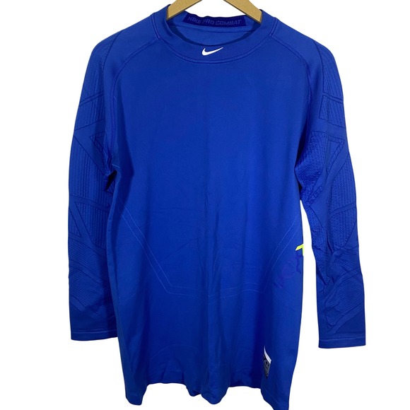 Nike Other - Nike Pro Combat Dri Fit MLB Baseball Base Layer Long Sleeve Blue Men's L